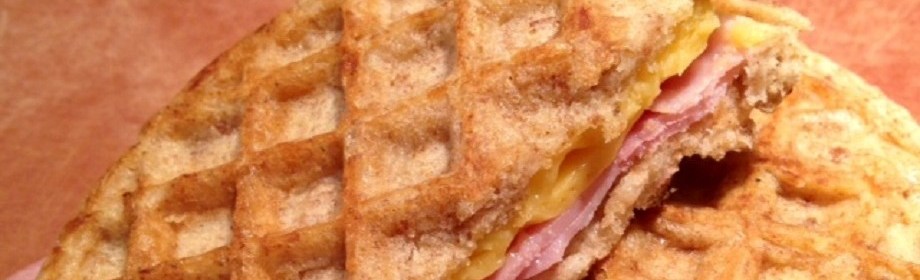 grilled waffle ham and cheese. yes&nbsp;please.