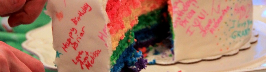 Rainbow Doodle Cake